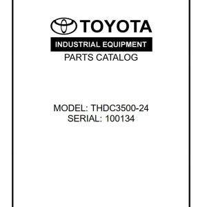 Toyota Forklift THDC3500 24 Parts Catalog