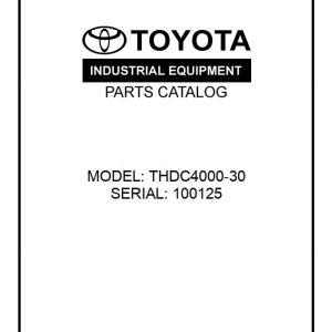 Toyota Forklift THDC4000 30 Parts Catalog