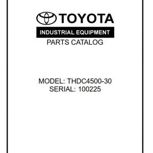 Toyota Forklift THDC4500 30 Parts Catalog