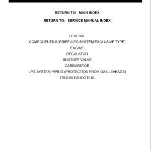 Toyota LPG Fuel System 42 6FGU15 to 52 6FGU30 Repair Manual