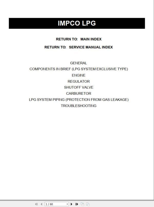 Toyota LPG Fuel System 42 6FGU15 to 52 6FGU30 Repair Manual