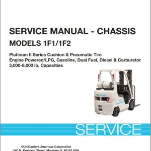 Unicarrier Forklift 1F1 1F2 Chassis Service Manual SM45U 1F120 2015
