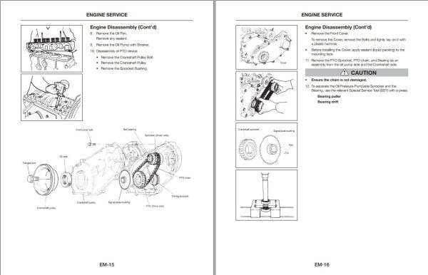 Unicarrier Forklift 1F1 1F2 Engine K21 K25 Service Manual SM45U K2125 2015 1