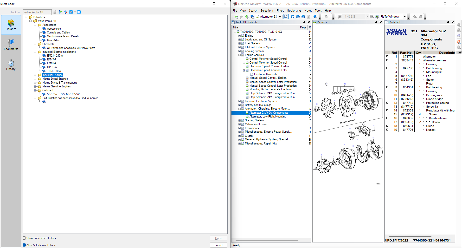 Volvo Spare Part List Tool Penta Industrial Engine EPC 04.2023 How To