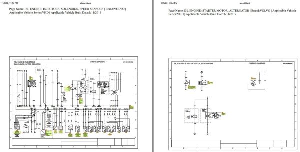 Volvo Truck VHD 2019 Series Wiring Diagram