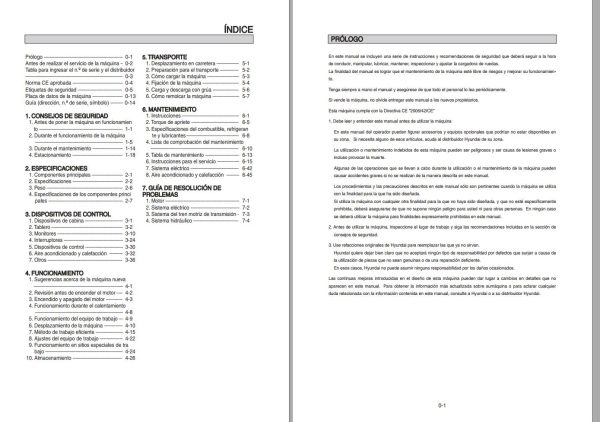 018 Hyundai Excavator HL740 9 Operator Manual ES