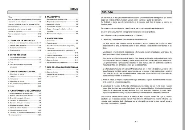 023 Hyundai Excavator HL757 7A Operator Manual ES
