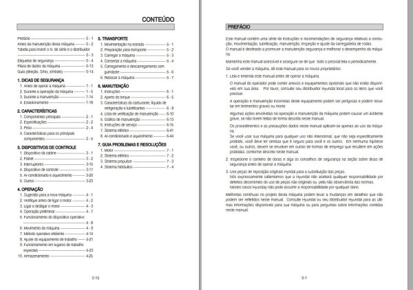 025 Hyundai Excavator HL757 7S Operator Manual PT