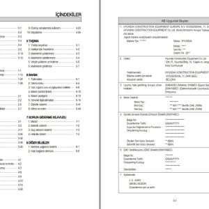 027 Hyundai Excavator HL757 9 Operator Manual TR