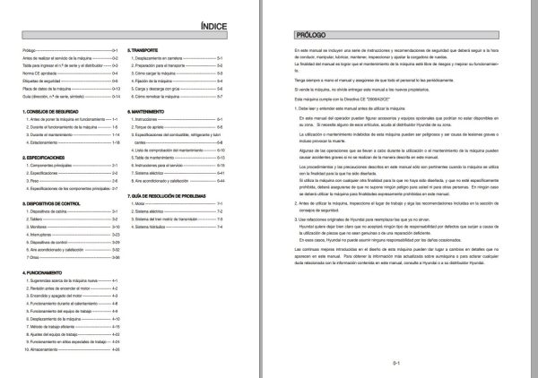 028 Hyundai Excavator HL757 9S Operator Manual ES