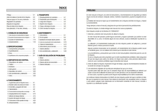 031 Hyundai Excavator HL757 9SBS Operator Manual ES