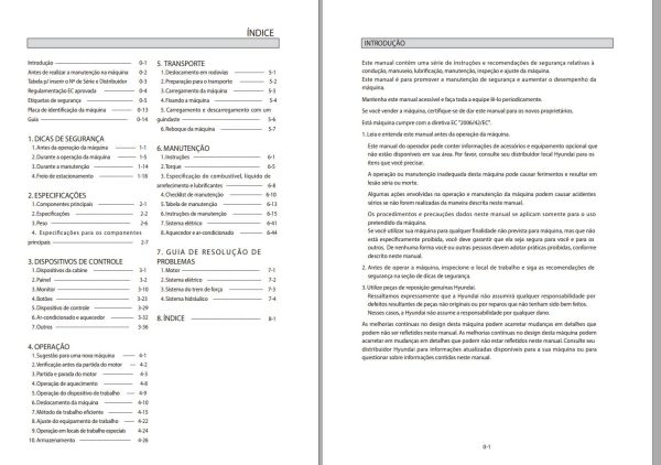 032 Hyundai Excavator HL757 9SBS Operator Manual PT