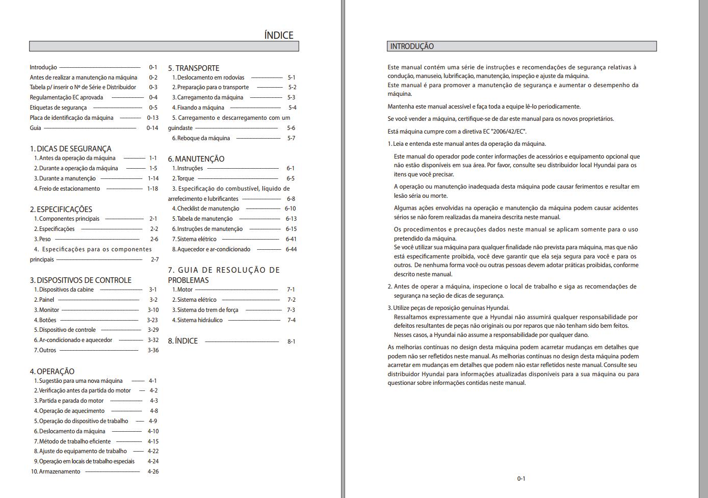 032 Hyundai Excavator HL757 9SBS Operator Manual PT