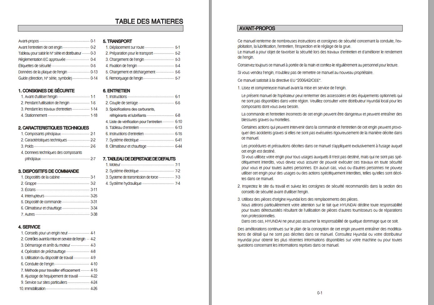 033 Hyundai Excavator HL757 9SM Operator Manual FR