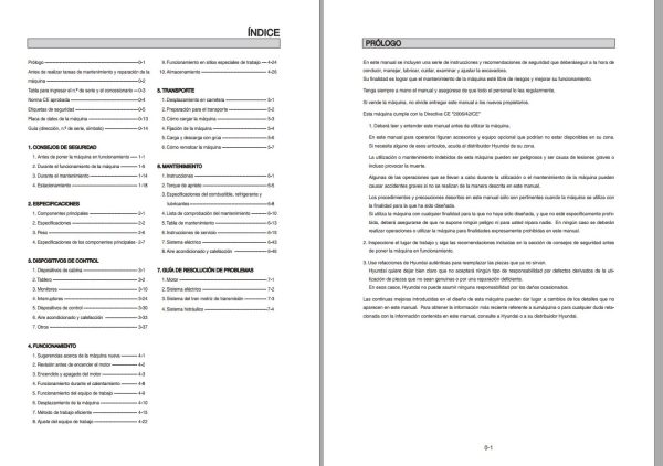042 Hyundai Excavator HL760 9S Operator Manual ES