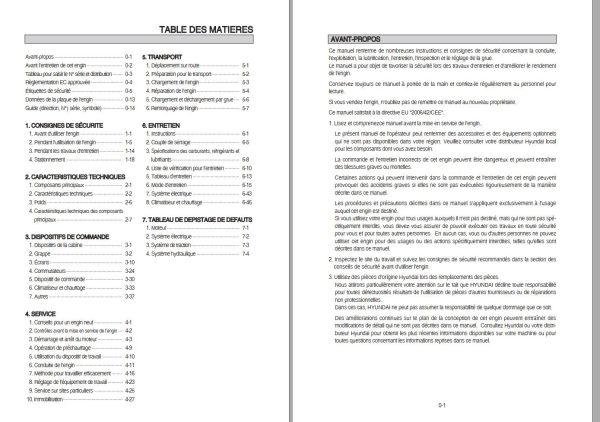 043 Hyundai Excavator HL760 9S Operator Manual FR