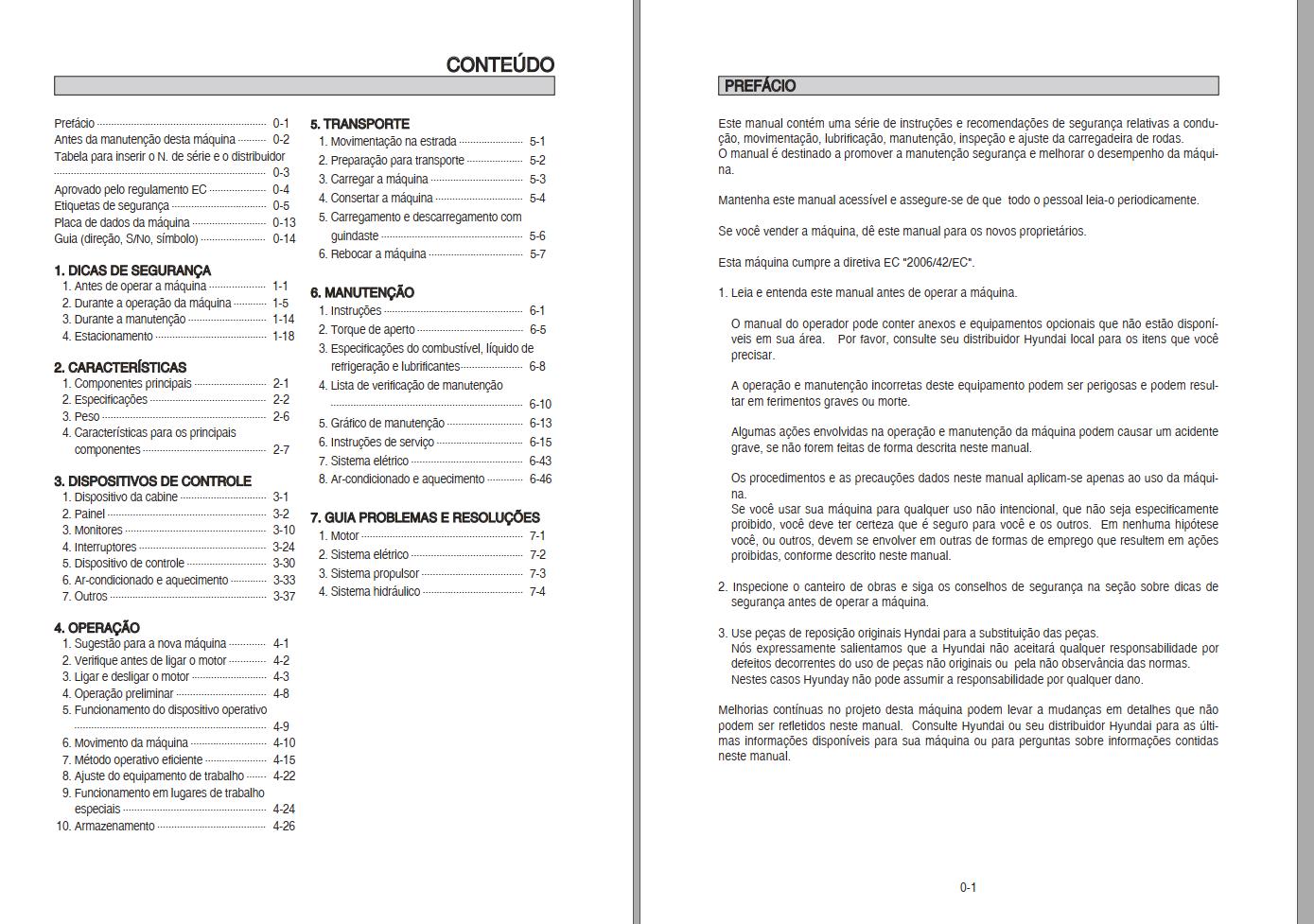 044 Hyundai Excavator HL760 9S Operator Manual PT