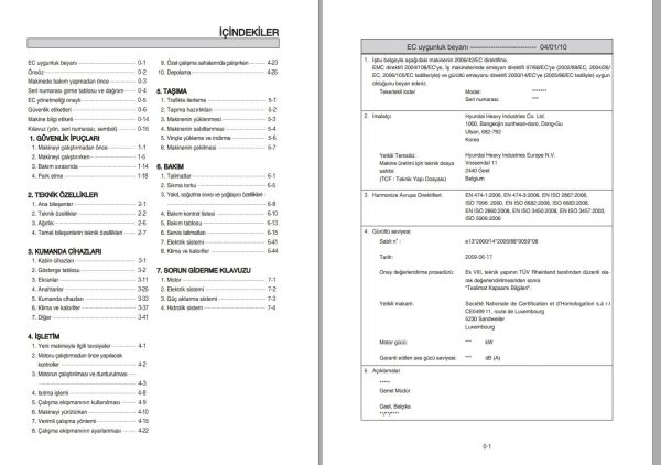 061 Hyundai Excavator HL780 9 Operator Manual TR