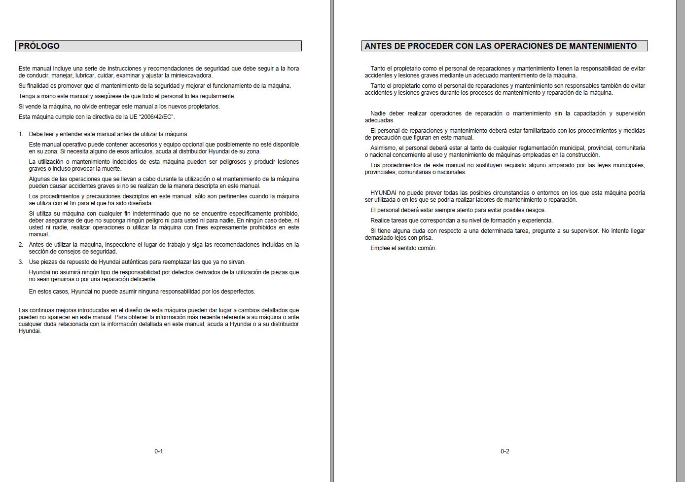 081 Hyundai Excavator HSL650 7A Operator Manual ES