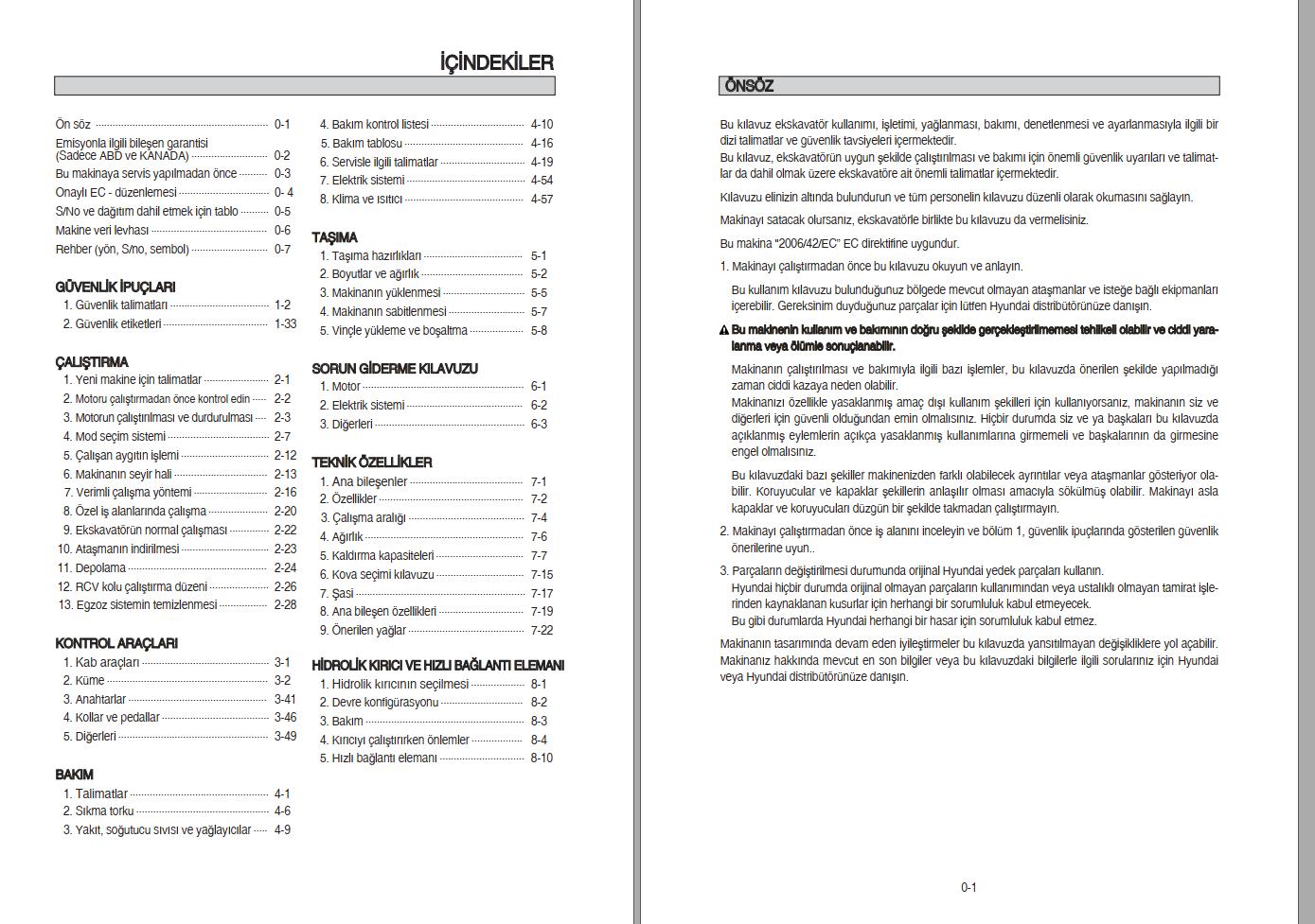 093 Hyundai Excavator HX210AL Operator Manual TR