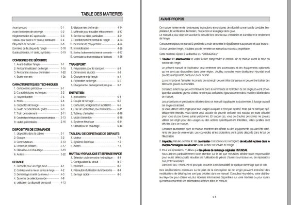 095 Hyundai Excavator HX210S HX220S Operator Manual FR