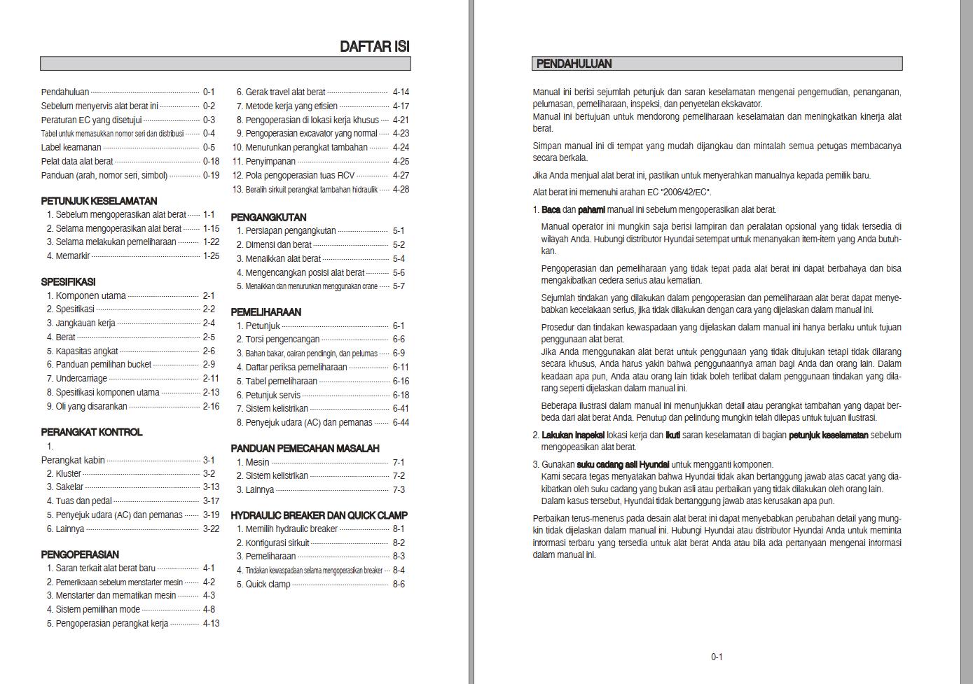 096 Hyundai Excavator HX210S HX220S Operator Manual ID
