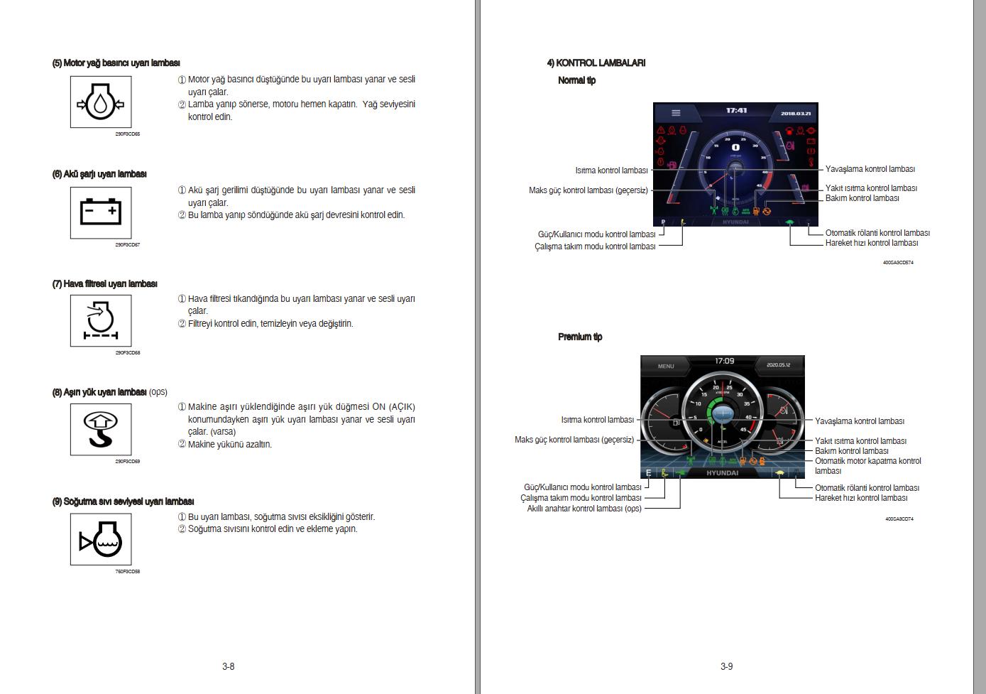 118 Hyundai Excavator HX400LT3 Operator Manual TR 1