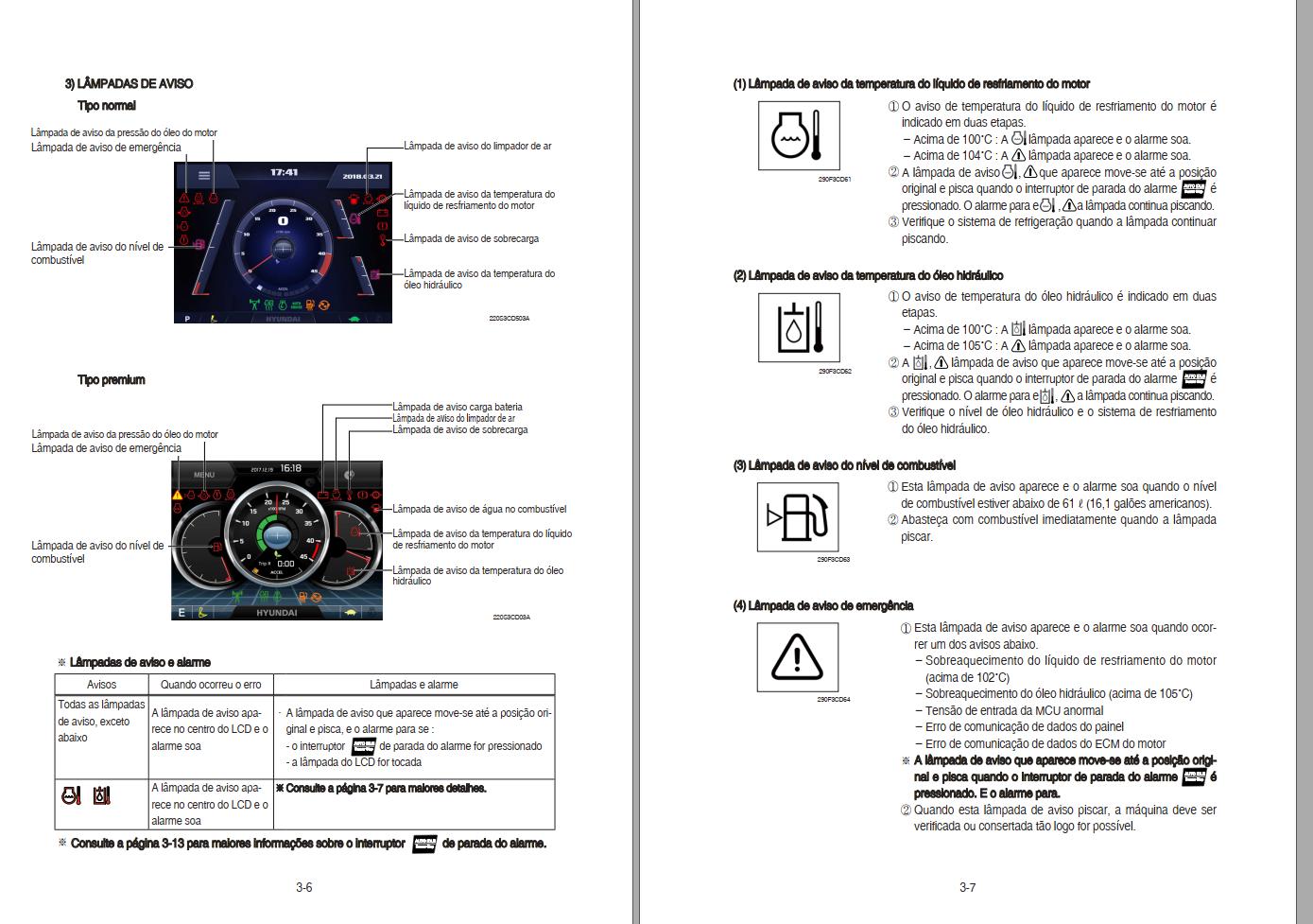 120 Hyundai Excavator HX480SL HX520SL Operator Manual PT 1