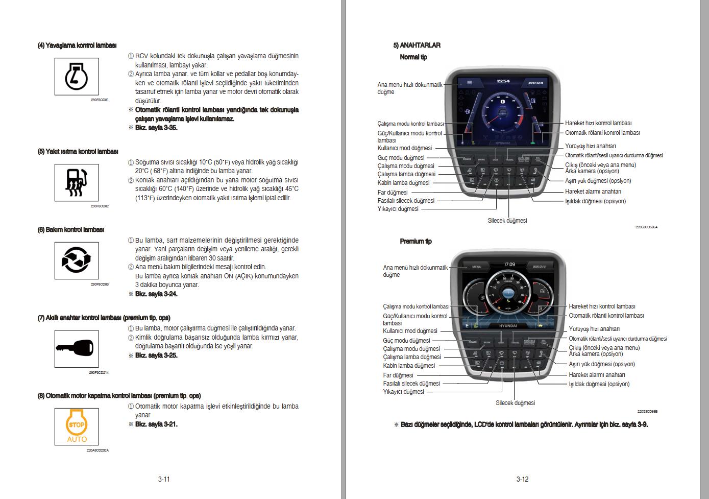 124 Hyundai Excavator HX500LT3 HX520LT3 Operator Manual TR 1
