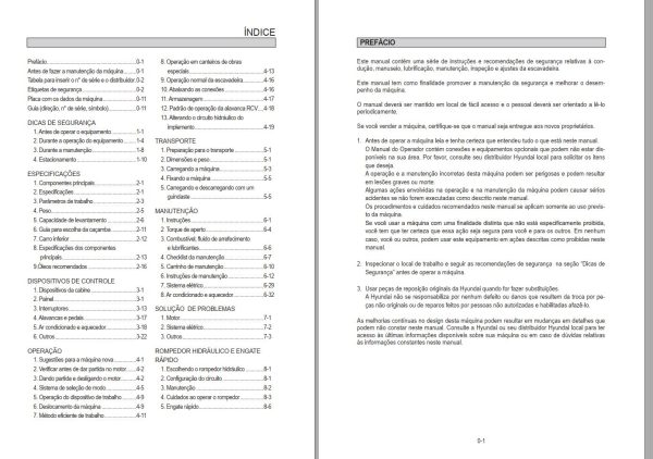 138 Hyundai Excavator R140LC 9SB Operator Manual PT