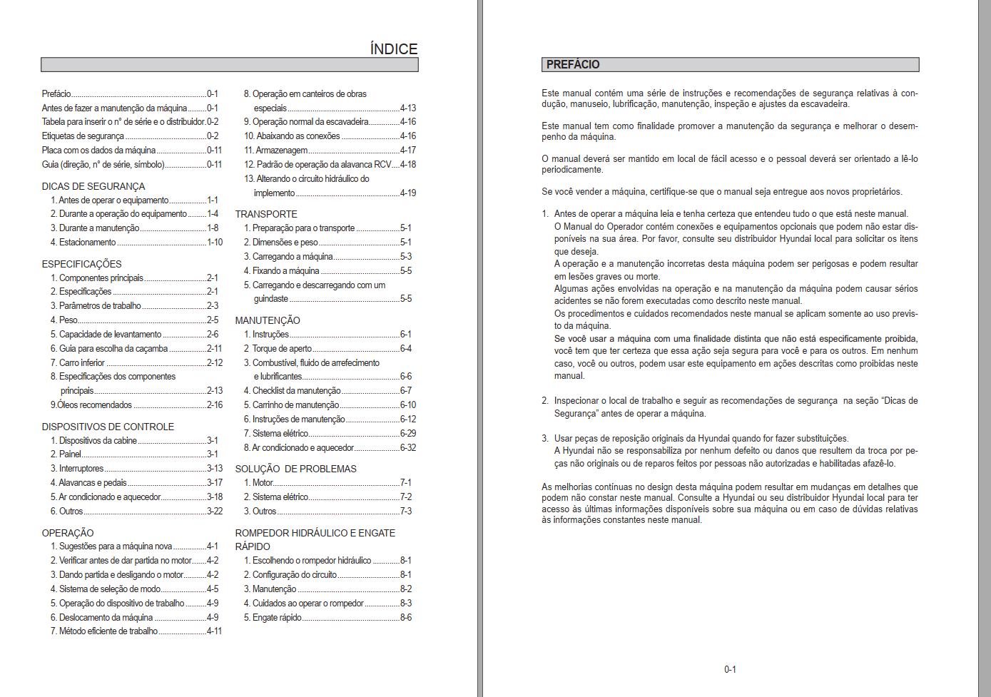 138 Hyundai Excavator R140LC 9SB Operator Manual PT