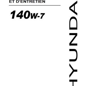 140 Hyundai Excavator R140W 7 Operator Manual FR