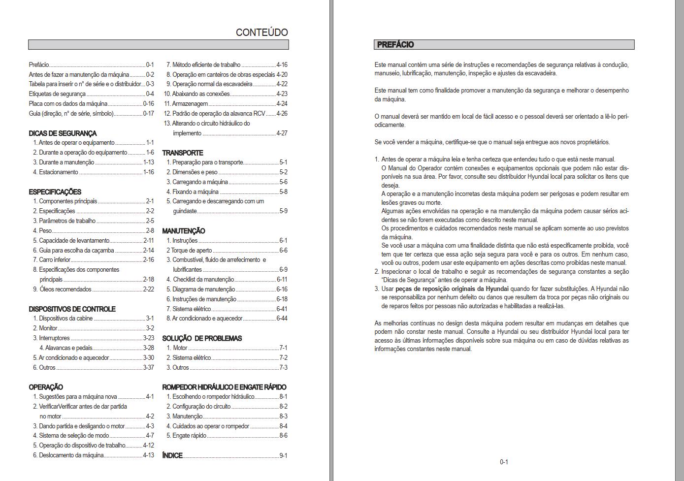 155 Hyundai Excavator R180LC 9 R180LCD 9 Operator Manual PT