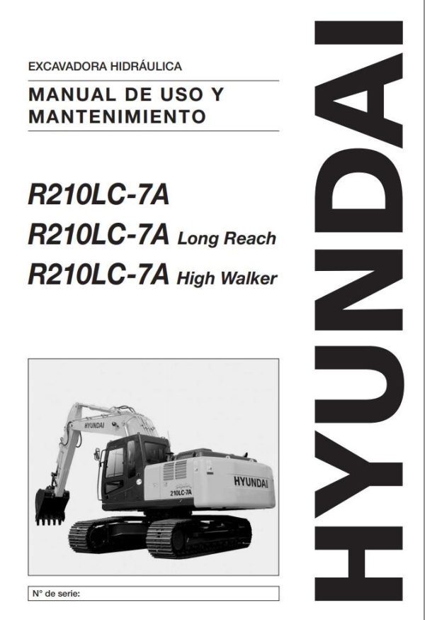 165 Hyundai Excavator R210LC 7A Operator Manual ES
