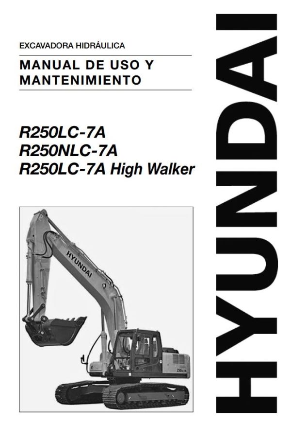 182 Hyundai Excavator R250LC 7A R250NLC 7A Operator Manual ES