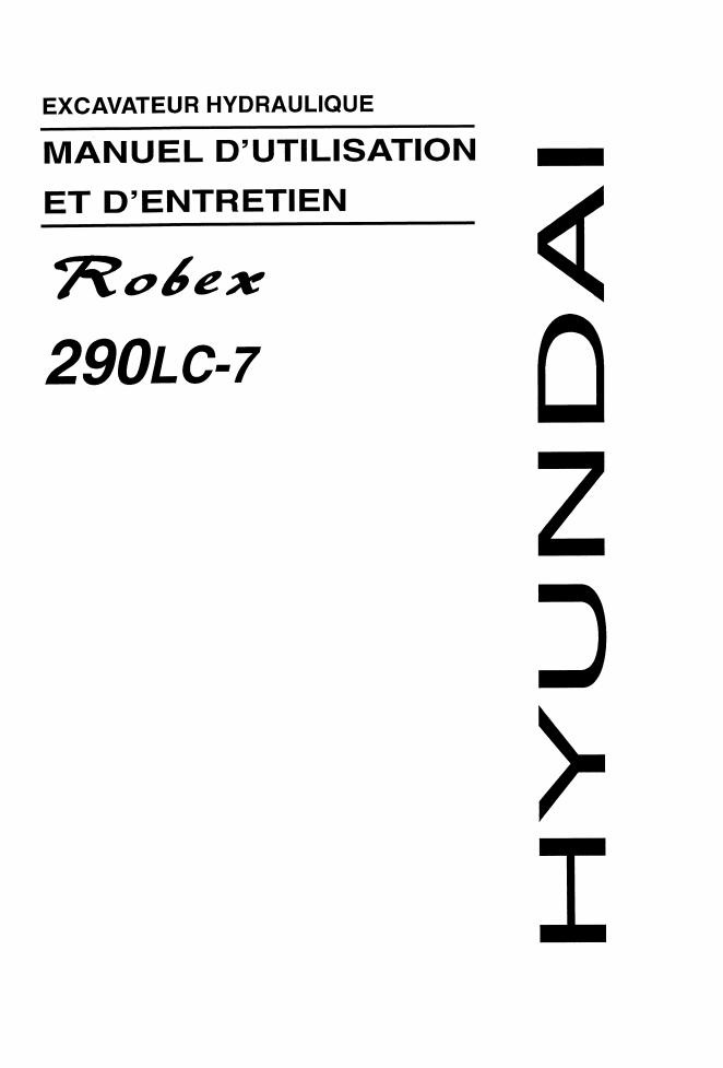 188 Hyundai Excavator R290LC 7 Operator Manual FR