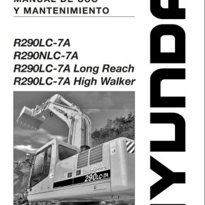 189 Hyundai Excavator R290LC 7A Operator Manual ES