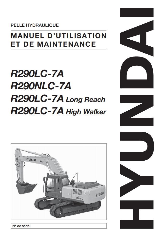 190 Hyundai Excavator R290LC 7A Operator Manual FR