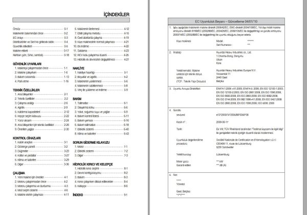 192 Hyundai Excavator R290LC 9 Operator Manual TR