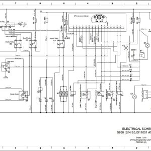 Bobcat Backhoe Loader B760 Electrical and Hydraulic Schematic