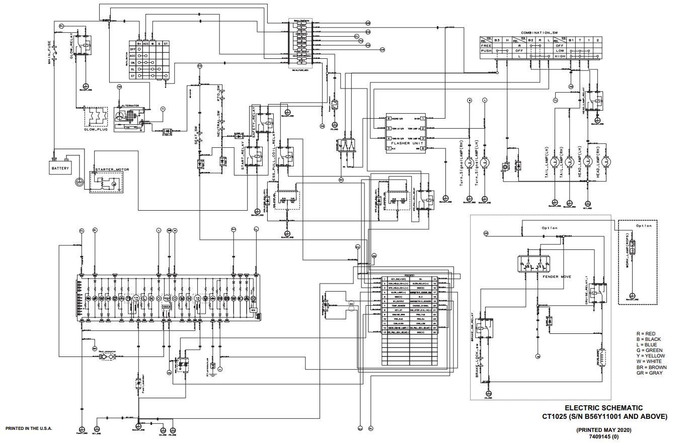 Bobcat Compact Tractor CT1021 C1025 Electrical and Hydraulic Schematic