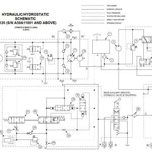 Bobcat Compact Tractor CT120 Electrical and Hydraulic Schematic