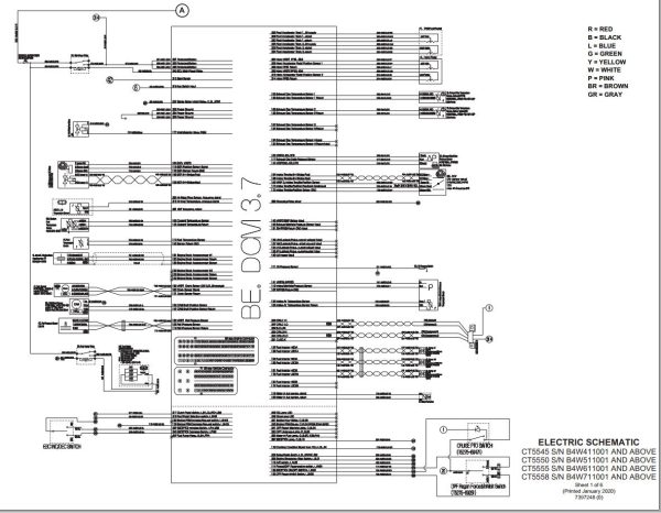Bobcat Compact Tractor CT5545 to C5558 Electrical and Hydraulic Schematic