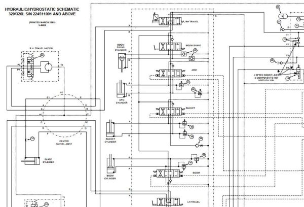 Bobcat Excavator 320 320L 322 Electrical and Hydraulic Schematic