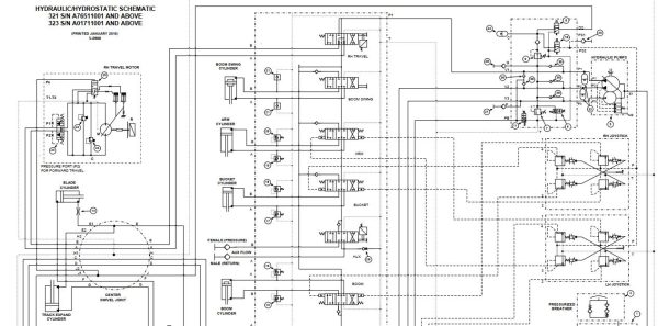 Bobcat Excavator 321 Electrical and Hydraulic Schematic