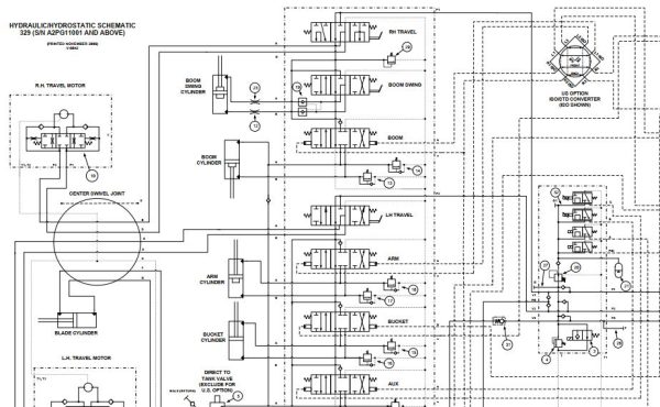 Bobcat Excavator 329 Electrical and Hydraulic Schematic