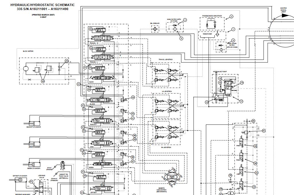 Bobcat Excavator 335 Electrical and Hydraulic Schematic