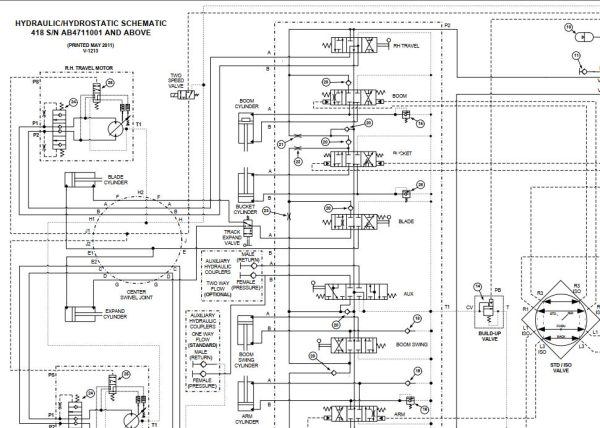 Bobcat Excavator 418 Electrical and Hydraulic Schematic