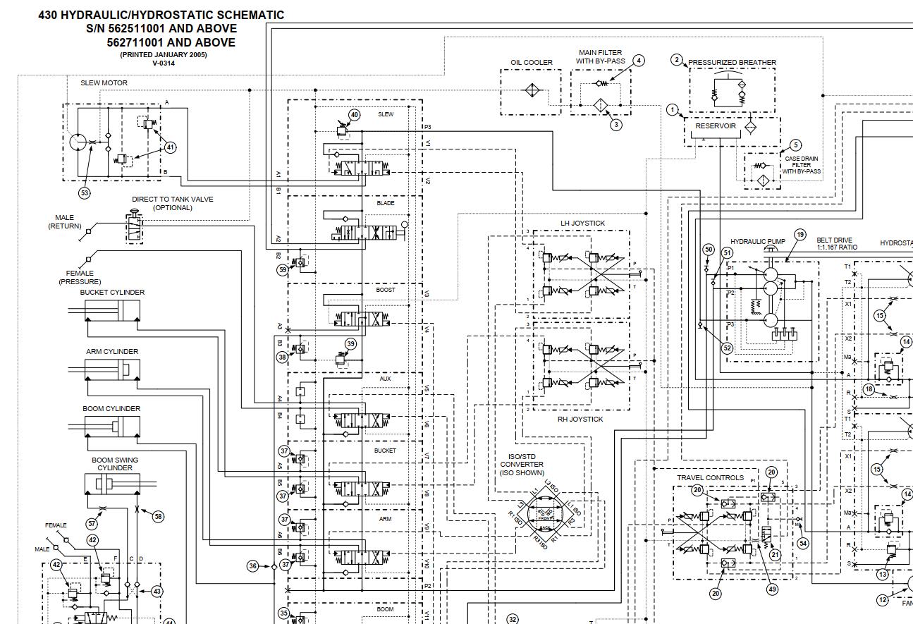 Bobcat Excavator 430 Electrical and Hydraulic Schematic