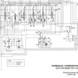 Bobcat Excavator D27Z Electrical and Hydraulic Schematic